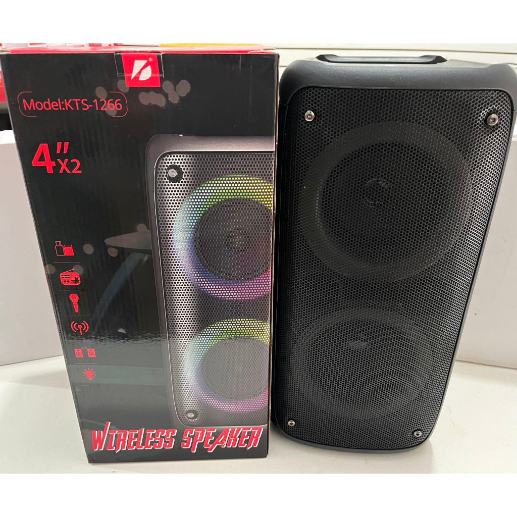 Caixa De Som Grande Bluetooth Modelo Kts 1266 Cor Preto