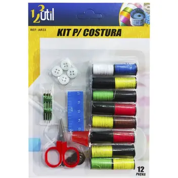 Kit Para Costura E Pequenos Reparos De Roupas Com 12 Peças - 123Util
