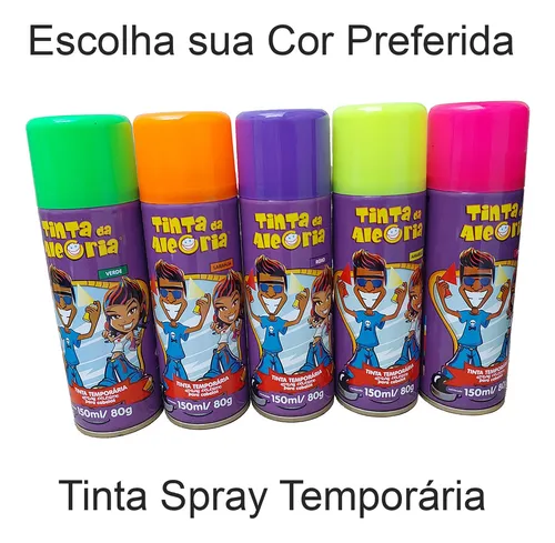 Tintas Spray Temporária Alegria Para Cabelo Lavável