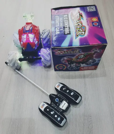 Carrinho Maluco Controle Remoto Gira 360 Led Cambalhota