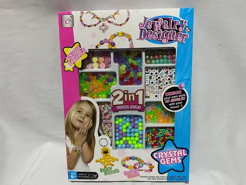 Kit Grande De Miçangas Pra Montar Joias Brinquedo Infantil