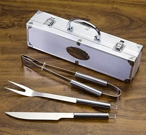 Kit Churrasco 3 Peças Com Maleta De Alumínio Presente