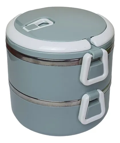 Marmita Hermética Dupla Redonda 1,4 Litros Fit Inox Térmica