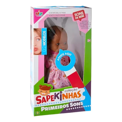 Boneca Bebê Fala Primeiros Sons Chora Sapekinha Meninas
