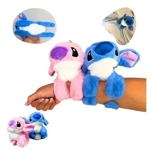 Pulseira Lillo Stitch Braço Brinquedo Pelúcia Fofinho Macio