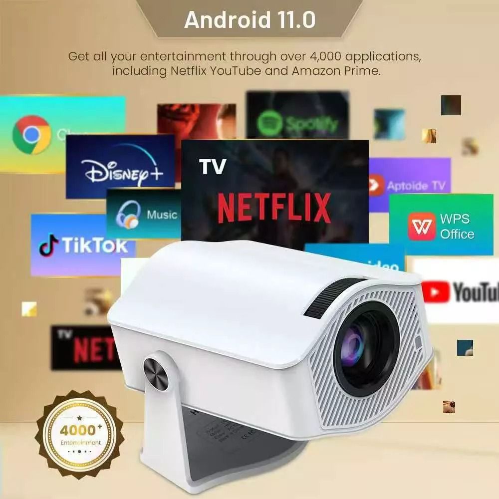 Smartprojetor Home Cinema 4K Projetor android Bahrein 11.0 resolução 4k hd bluetooth hdmi wifi