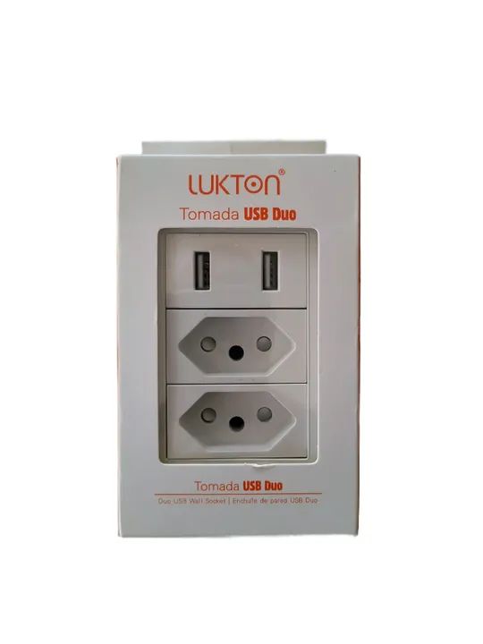 Tomada de parede universal Lukton CB-065 Usb Duo 110-250v