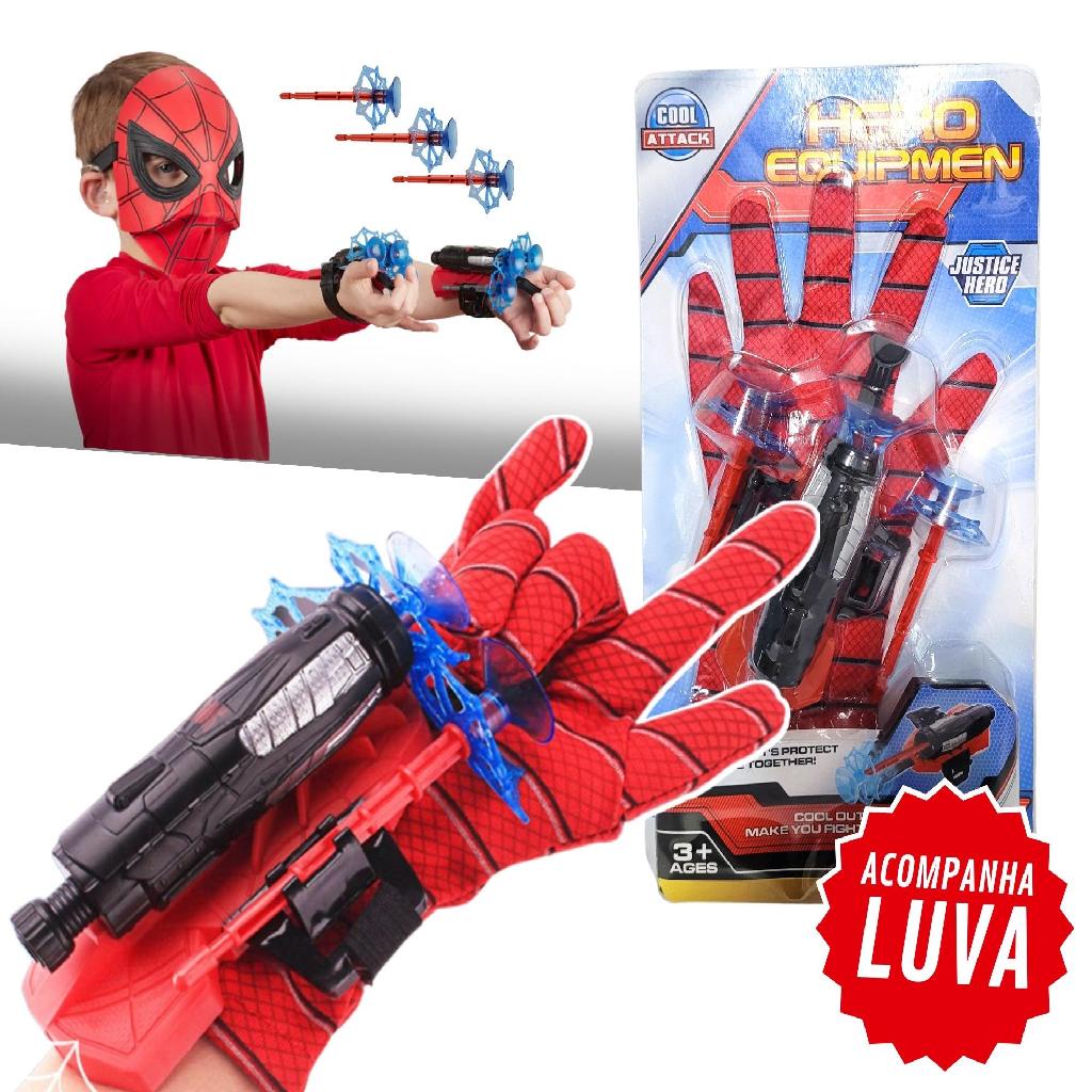 Luva Homem Aranha Lança Teia Presente Meninos Lançador Top