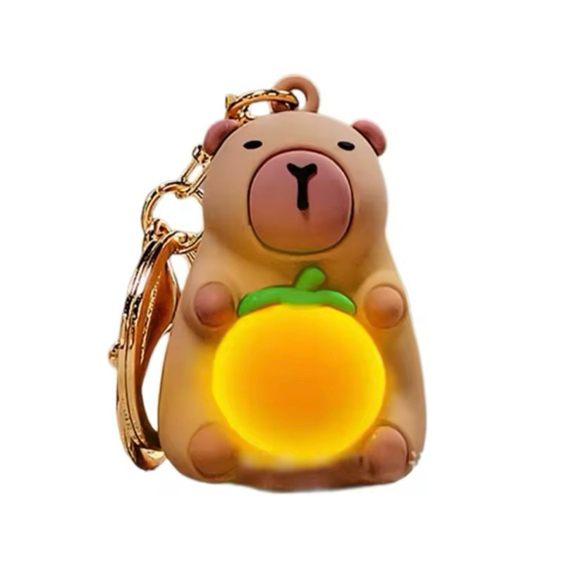 Chaveiro Capivara Fofo De Borracha Com Led