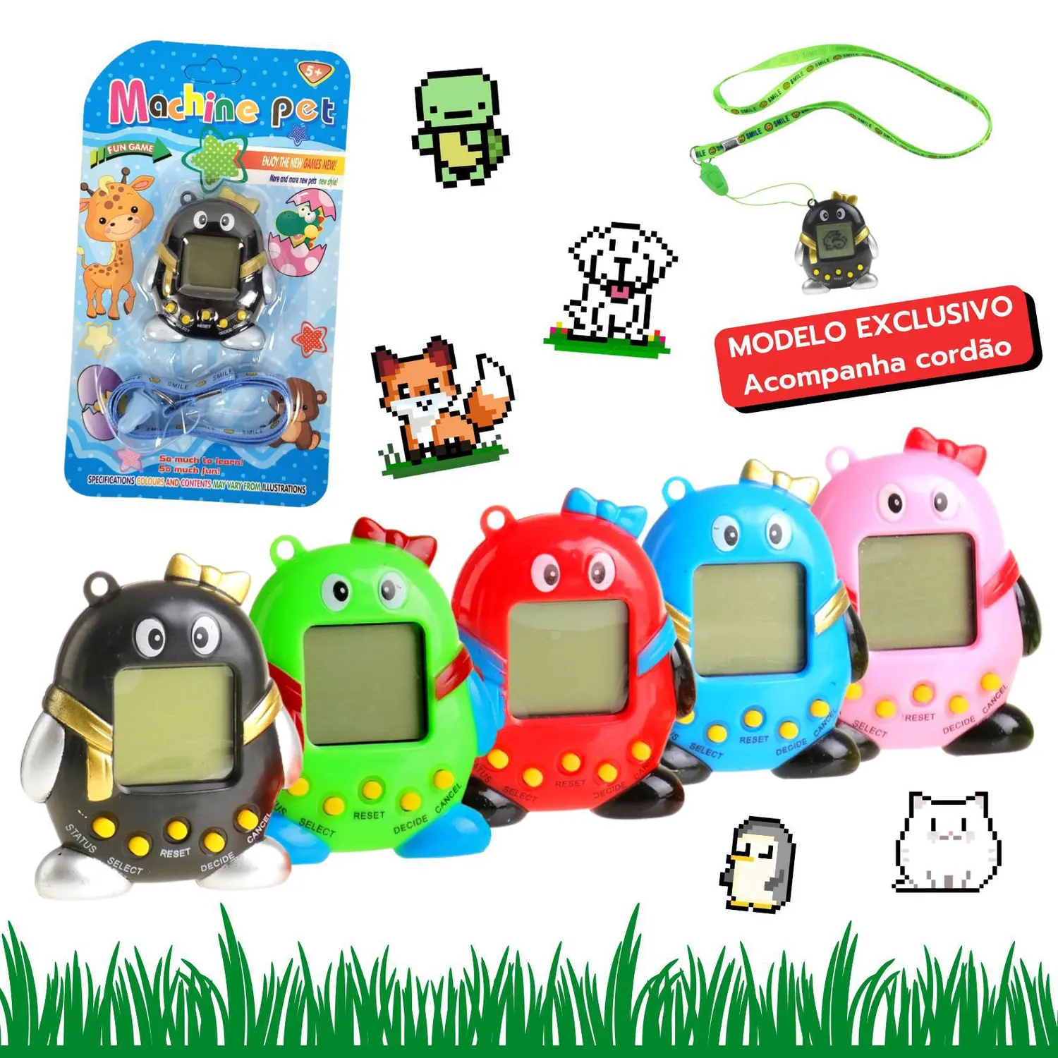 Bichinho Virtual Tamagochi 168 Em 1 Premium Infantil - Machine Pet