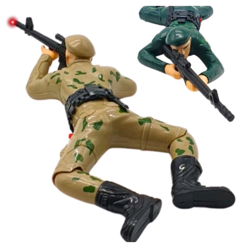 SOLDADO ATIRADOR RASTEJA COM SOM BRINQUEDO DE GUERRA.