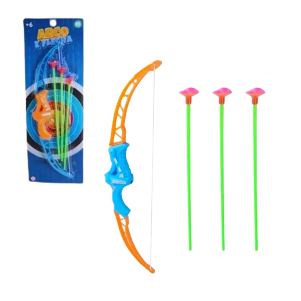 Arco E Flecha Infantil Sortido Arqueiro - Ark Toys