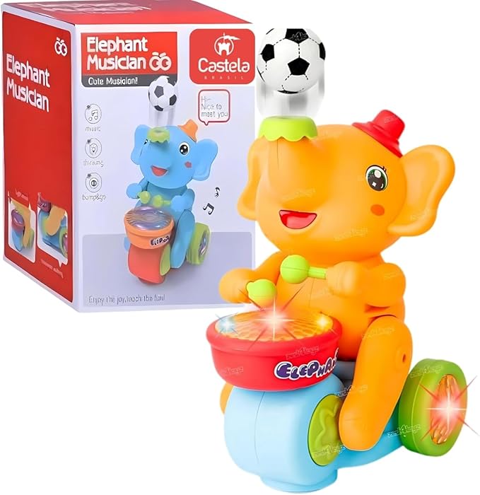 Elefante Brincalhão Equilibrista a Bolinha Musical