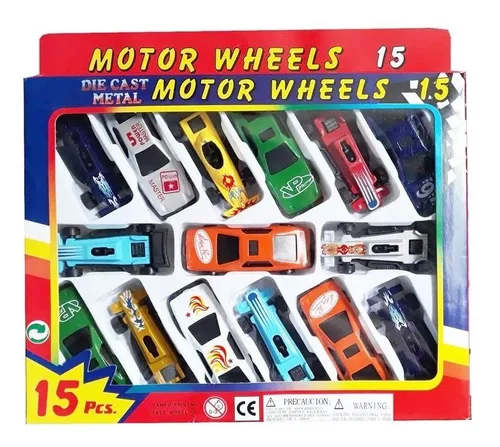 Kit 15 Carrinhos De Metal