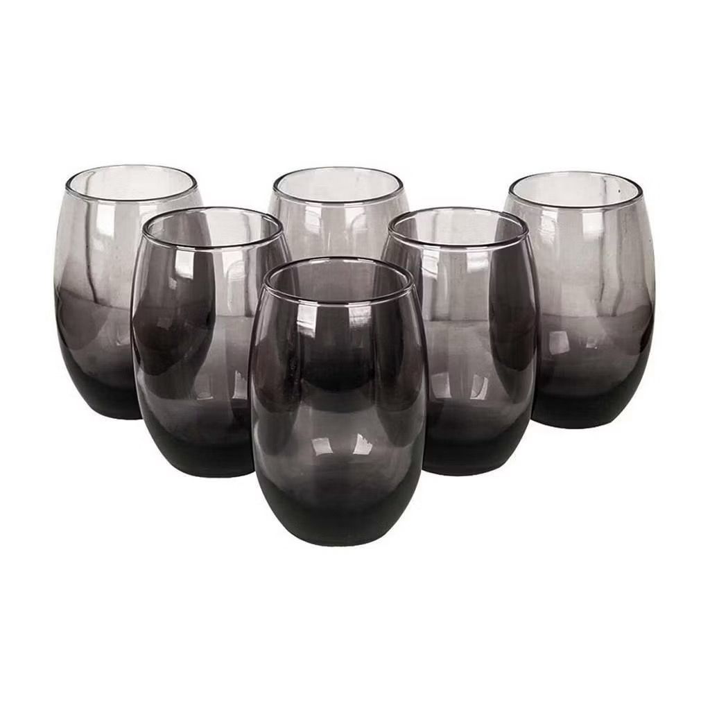 Jogo De Copos Aruba Long Drink 465ml Cinza 6 Peças Sm Fume