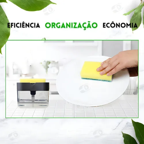 Dispensador De Sabao Universal Economia E Limpeza P Cozinha Cor Cinza