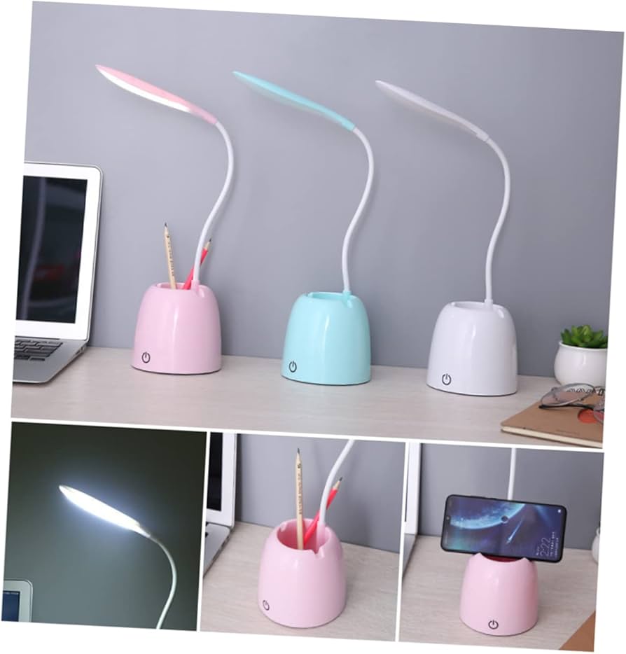 Luminária De Mesa Com Porta Caneta Lâmpada De Mesa Do Computador Lâmpada Led Com Porta Caneta Suporte De Caneta De Lâmpada De Mesa Lâmpada De Mesa Porta Caneta Cobrar Abajur Aluna