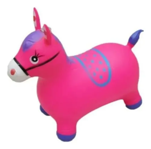 Pula Pula De Cavalinho Upa Upa Para Criança Inflavel Canta Cor Rosa