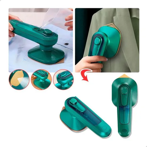 Mini Ferro De Passar Roupa Cabe Na Mala Bolsa Viagem Cor Verde-escuro 110V/220V