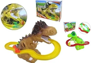 Pista Elevador Com Som E Luz Dinossauro Túnel Divertido